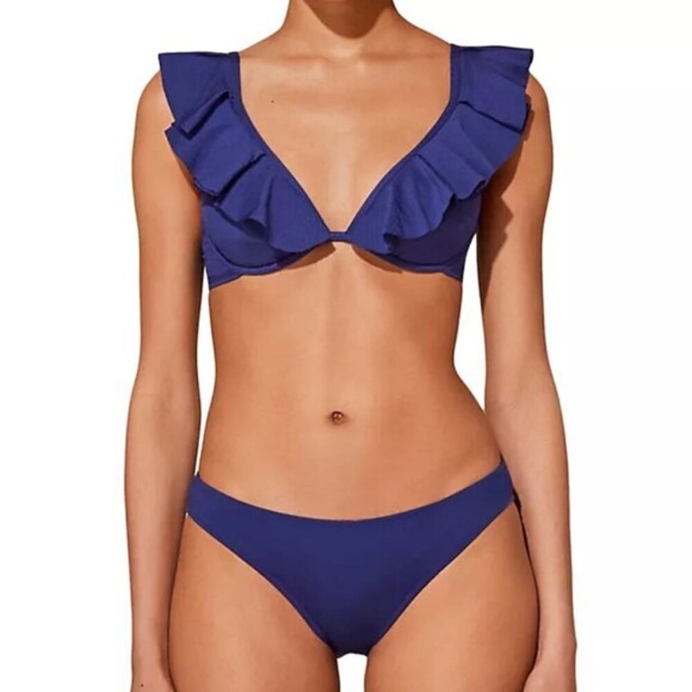 NWT! Vilebrequin Women's Lizzy Ruffled Underwire Bikini Set Small
